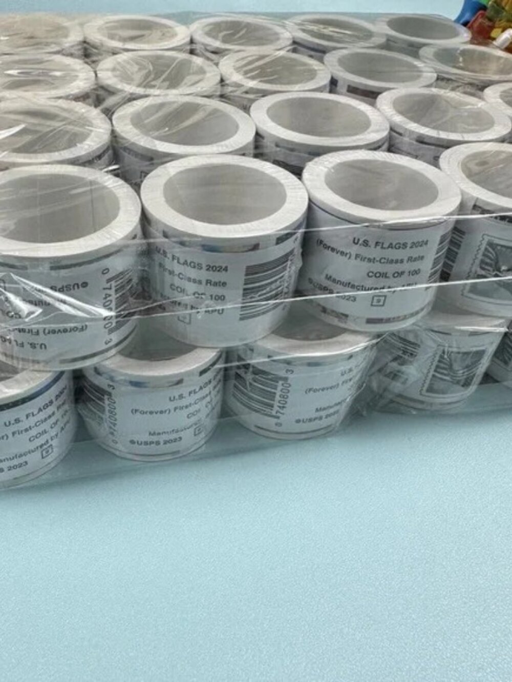 USPS Stamp 2024 Three U.S. Flags Postage Forever Stamps 60 Rolls Of 6000